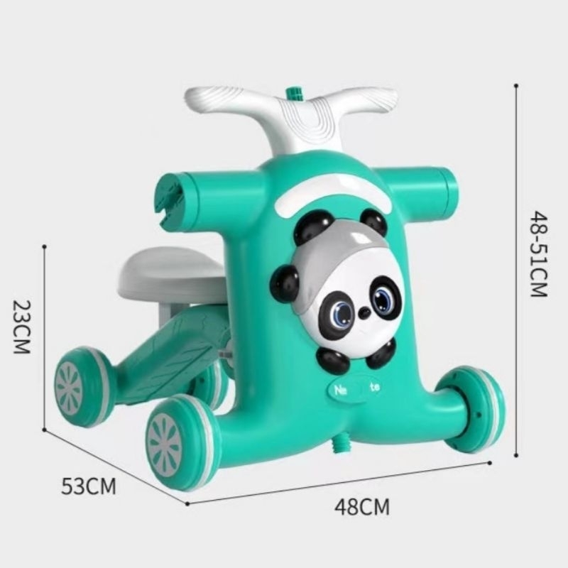 Xe tập đi đa năng hình gấu trúc, có nhạc có đèn cho bé