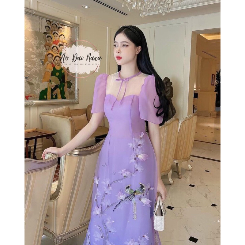 Áo dài Tiên nữ tím- áo dài NAXA