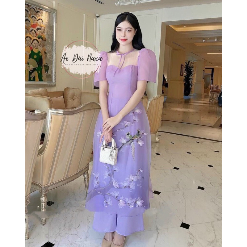 Áo dài Tiên nữ tím- áo dài NAXA