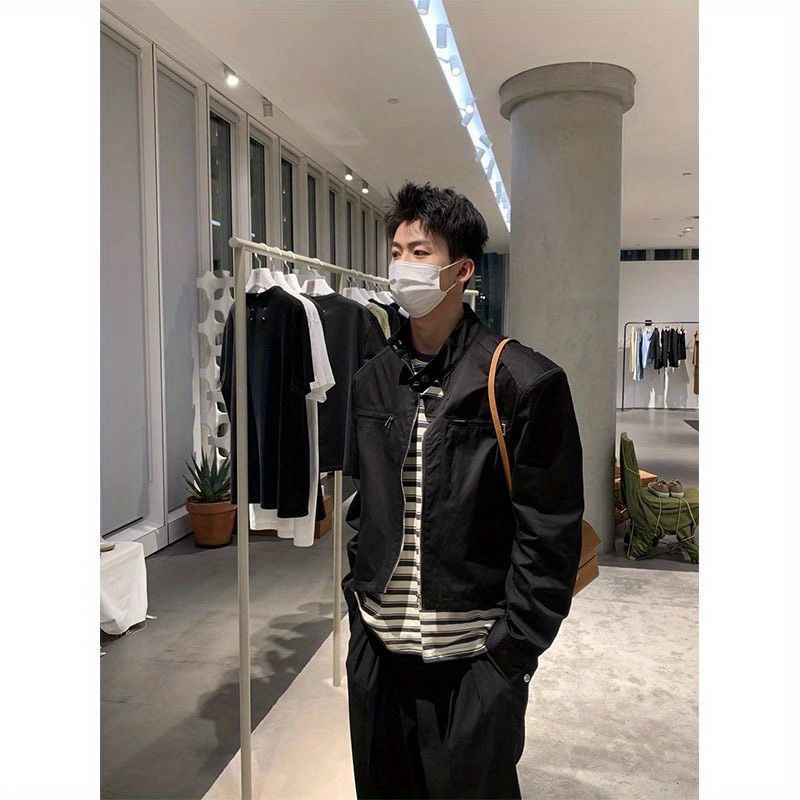 Áo khoác nam dáng ngắn, Jacket Croptop trễ vai cao cấp