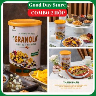 COMBO 2 HỘP Granola siêu hạt ngũ cốc ăn kiêng Quê Việt,Granola Ngũ cốc dinh dưỡng