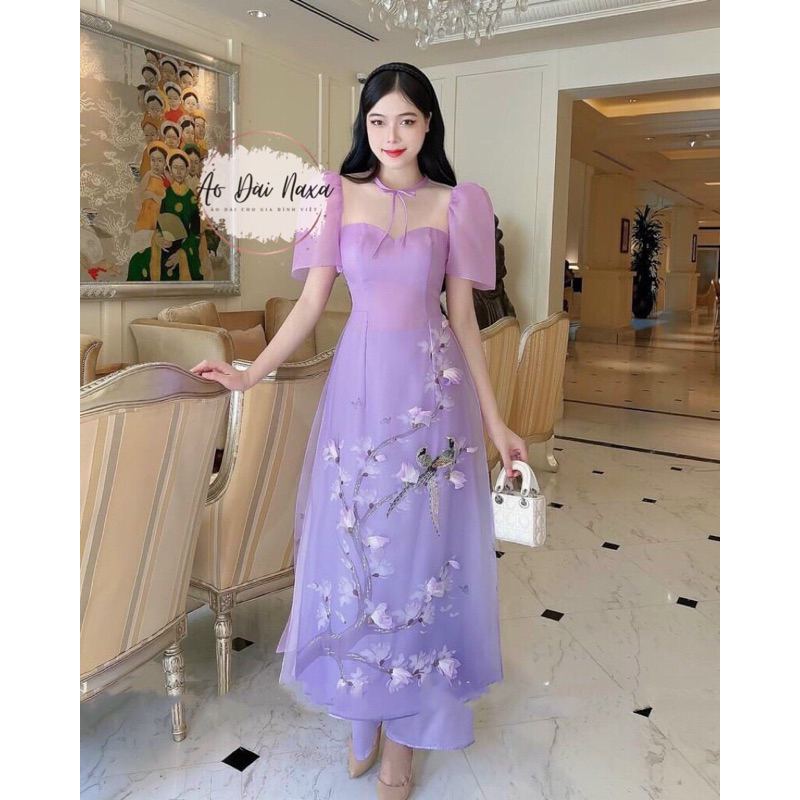 Áo dài Tiên nữ tím- áo dài NAXA
