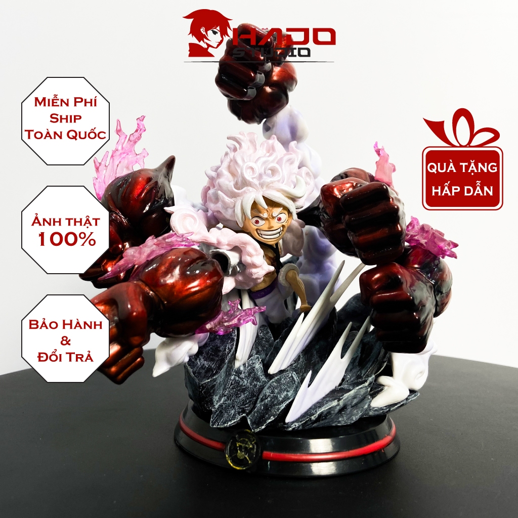 Mô hình Luffy Gear 5, One Piece, 5 tay chiến đấu, cao 15cm