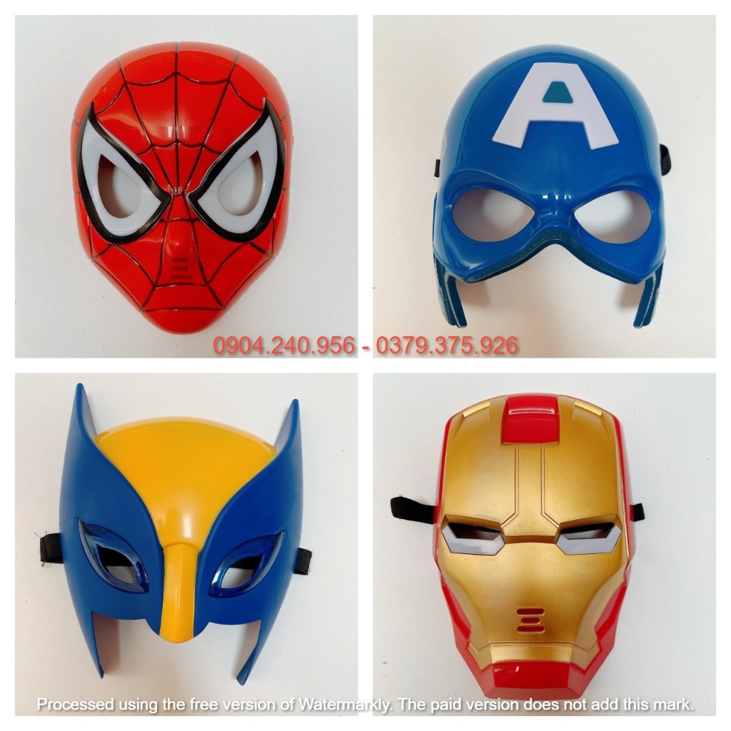 Mặt nạ đồ chơi Halloween cao cấp có đèn nhấp nháy chất liệu nhựa dày dặn an toàn cho bé chơi