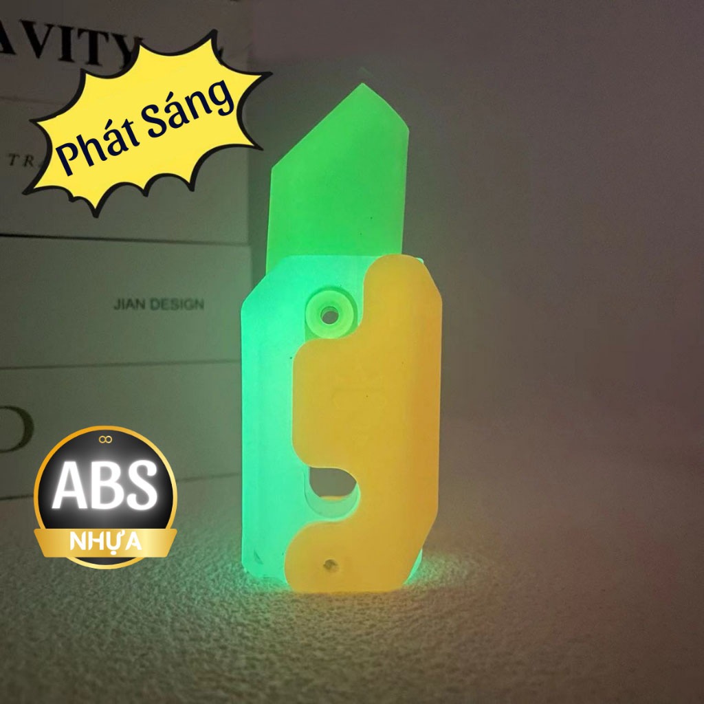 Đồ Chơi Dao Cà Rốt in 3D Phản Quang Dao Củ Cải Đồ Chơi Trọng Lực Giải Tỏa Stress Chất Liệu Nhựa Abs An Toàn Hottrend