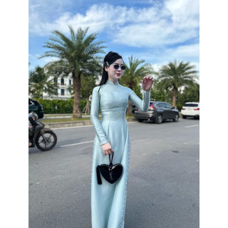 Áo dài vân gỗ sang chảnh