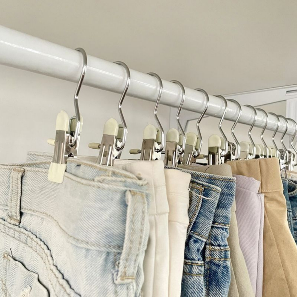 Móc Kẹp Treo Quần Áo Đa Năng Móc Phơi Tất Đồ Lót Tiện Lợi Chất Liệu Thép Chắc Chắn Có Bọc Caosu Chống Gỉ