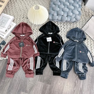 Bộ nhung mũ thể thao xịn đẹp cho bé