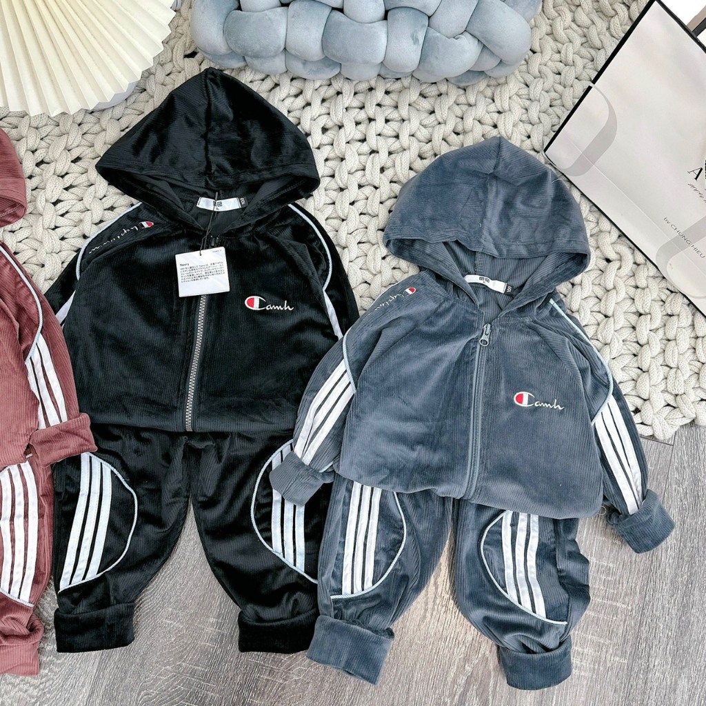 Bộ nhung mũ thể thao xịn đẹp cho bé