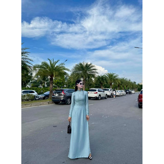 Áo dài vân gỗ sang chảnh