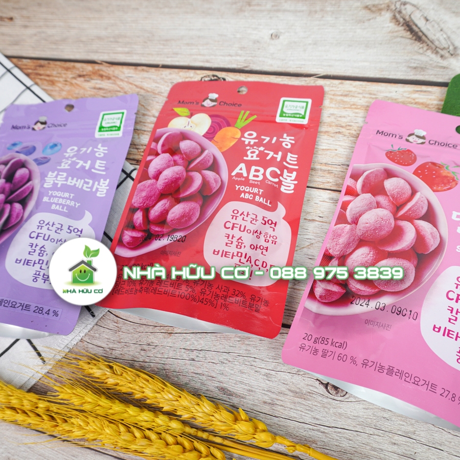 MOM'S CHOICE - SỮA CHUA KHÔ sấy lạnh hữu cơ cho bé từ 7tháng 20gram - Date: 1/2024 - Shanti