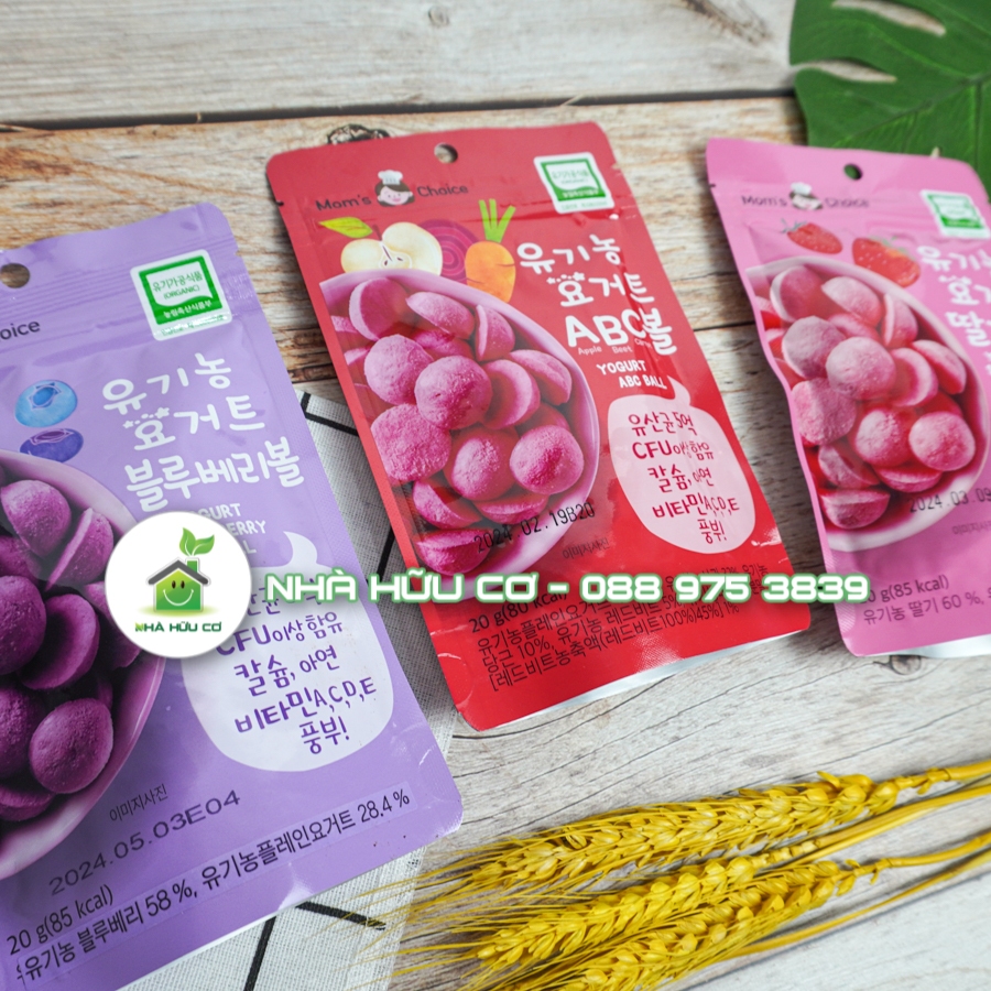 MOM'S CHOICE - SỮA CHUA KHÔ sấy lạnh hữu cơ cho bé từ 7tháng 20gram - Date: 1/2024 - Shanti