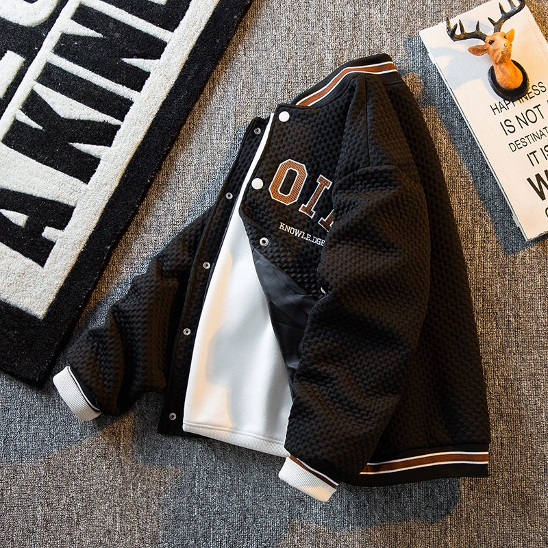 Áo Khoác Thêu Chữ Nam Nữ 2 Lớp, Áo Khoác Nỉ Thu Đông Form Rộng Cao Cấp