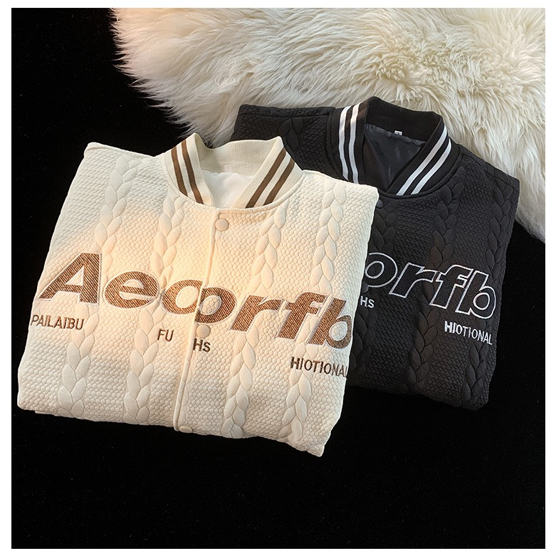 Áo Khoác Thêu Chữ Nam Nữ 2 Lớp, Áo Khoác Nỉ Thu Đông Form Rộng Cao Cấp