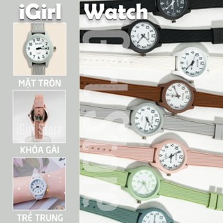 Đồng hồ thời trang nữ Bolun dạng dây silicon có vân, màu sắc trái cây tươi tắn, phong cách Ulzzang iGirl Store