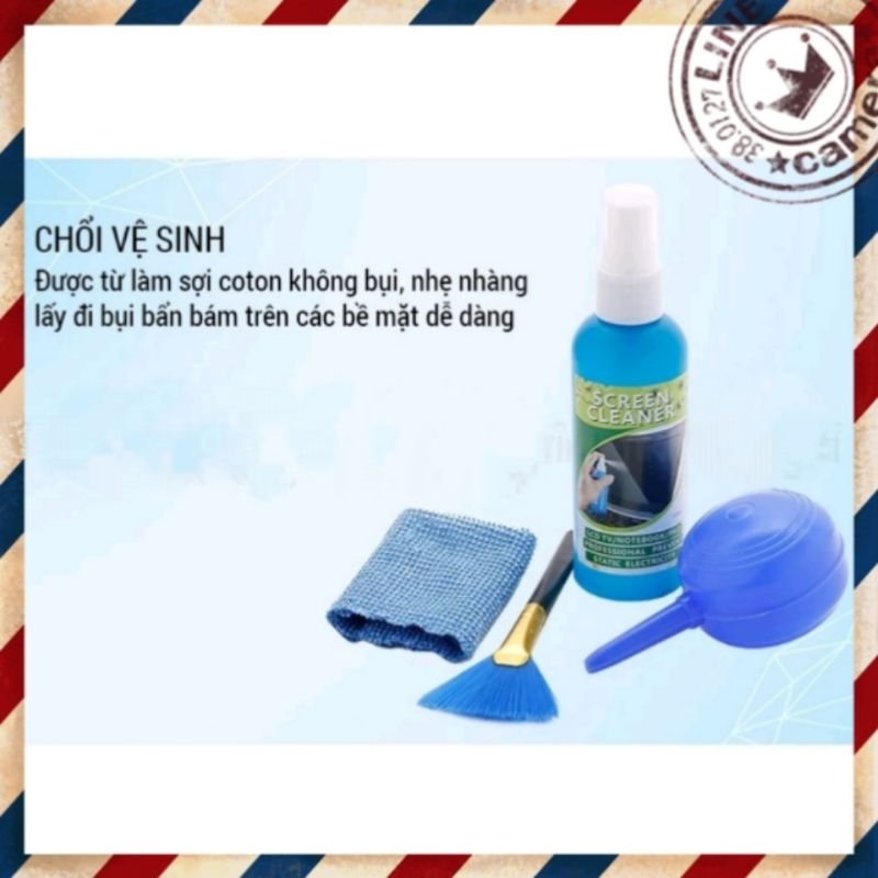 Bộ vệ sinh laptop, màn hình máy tính, bàn phím, màn hình điện thoại, tivi