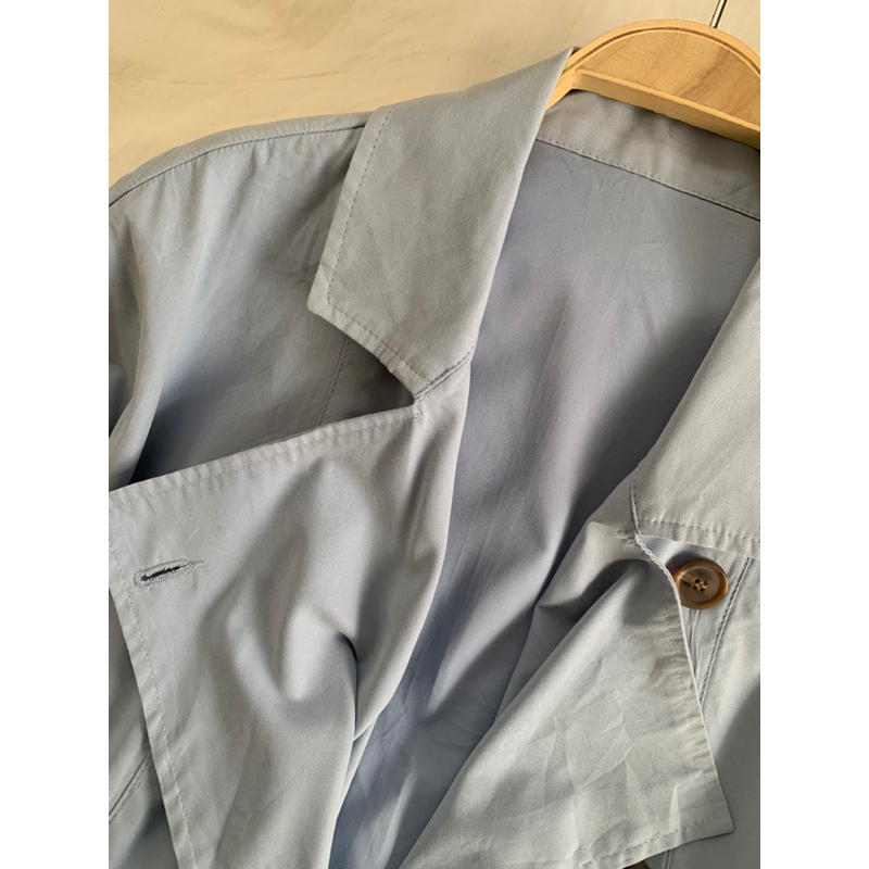 Áo khoác kiểu M424 dáng dài vạt bầu xẻ gấu 2 bên chất vải mịn 1 lớp có túu 2 bên 2hand Hàn si ảnh thật