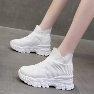 [ Hang order] giày thể thao cao cổ thun đế độn 8cm