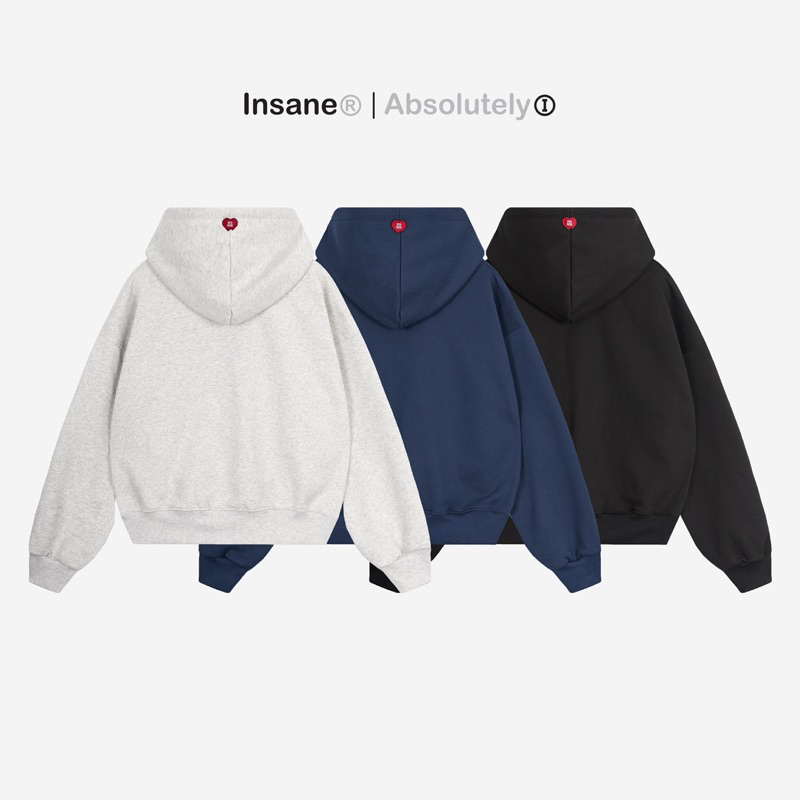 Áo Khoác INSANE | “Heart Service” Boxy Hoodie Zip
