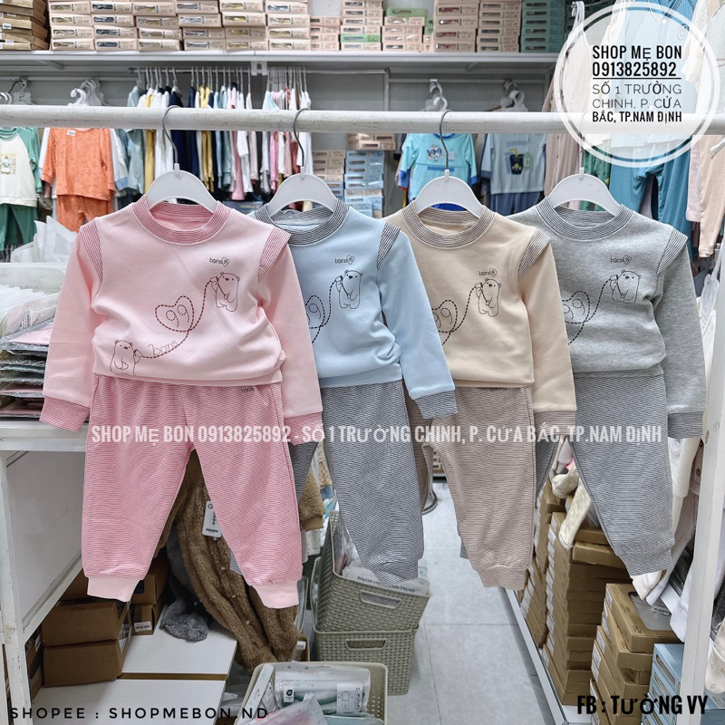 Bộ Bons dài tay Cotton Organic cho bé trai bé gái