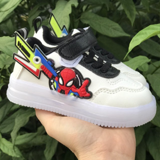  Giày thể thao siêu nhân người nhện cho bé trai màu trắng siêu nhẹ có hộp da PU mềm 5151 