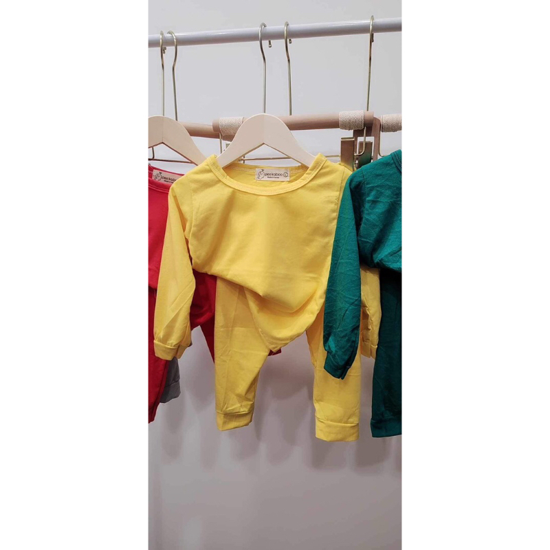 Bộ quần áo dài tay thu đông cho bé trai, bé gái chất cotton thấm hút mồ hôi size 5-18kg hàng đẹp