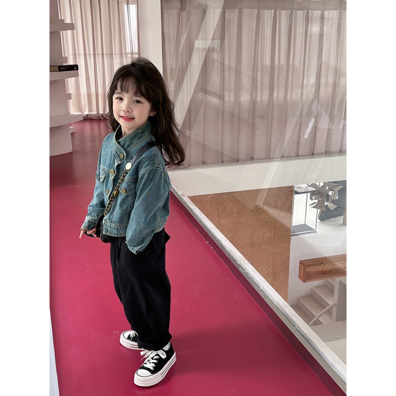 Áo khoác jean cho bé gái, sành điệu .Hàng của hãng AMbb chuẩn đét 100% hàng QC cao cấp