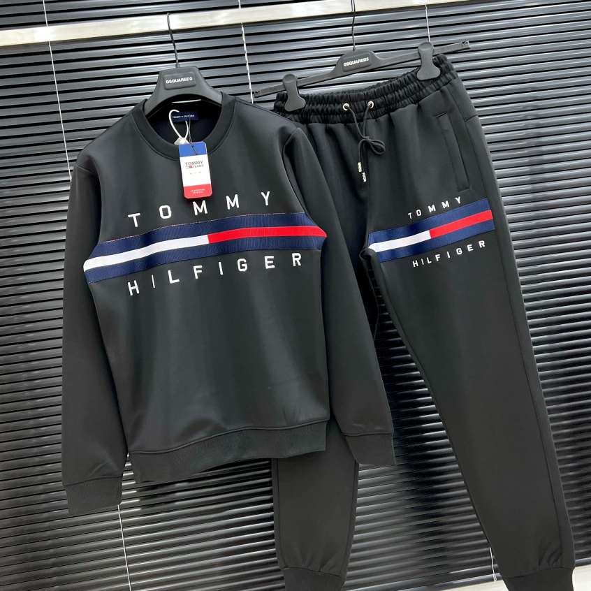 Bộ Quần Áo Sweater Tom My Thêu Chữ Chất Liệu Nỉ Cao Cấp, Bộ Thể Thao Nam Nữ Dài Tay Thu Đông Siêu Hot