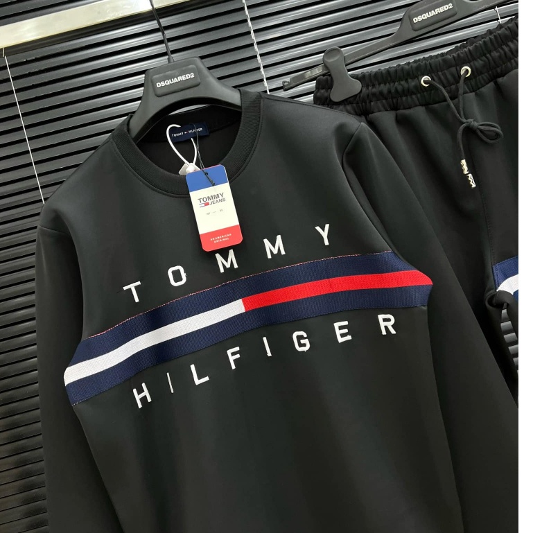 Bộ Quần Áo Sweater Tom My Thêu Chữ Chất Liệu Nỉ Cao Cấp, Bộ Thể Thao Nam Nữ Dài Tay Thu Đông Siêu Hot