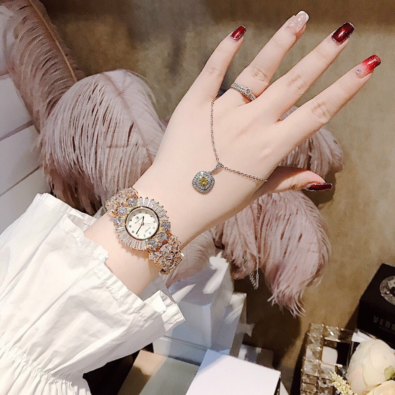 𝐂𝐇𝐈́𝐍𝐇 𝐇𝐀̃𝐍𝐆_Đồng Hồ Nữ ROYAL CROWN ĐÁ PHA LÊ CAO CẤP FULLBOX