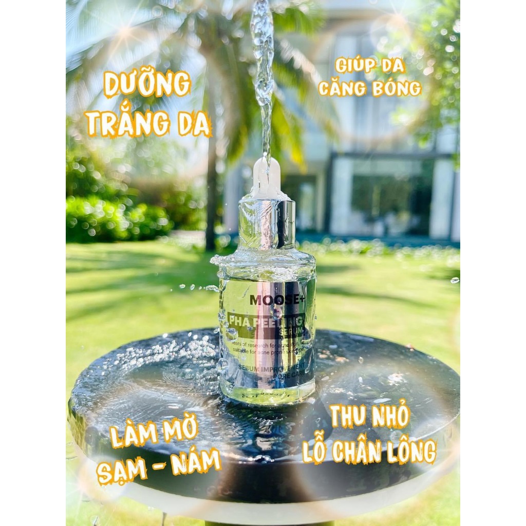 Serum Peel da Moose+ 30ml , thu nhỏ lcl, mờ sạm nám tàn nhang