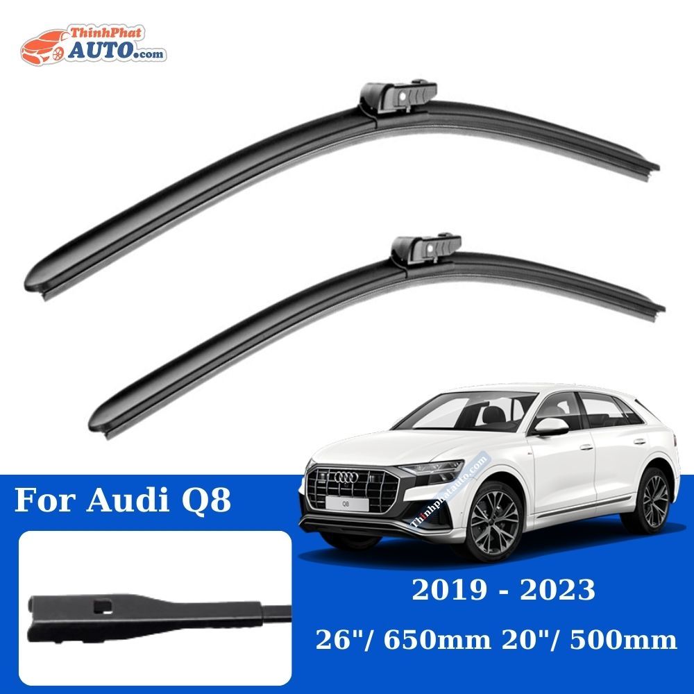 Gạt Mưa Xe Audi Q8 (2020 đến 2025) Silicone Chính Hãng