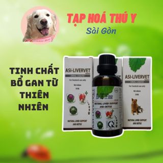 ASI LIVERVET thuốc bổ gan và giải độc gan tự nhiên chiết xuất thảo dược cho chó mèo thú cưng [ 50ml ] - Tạp hóa thú y sg