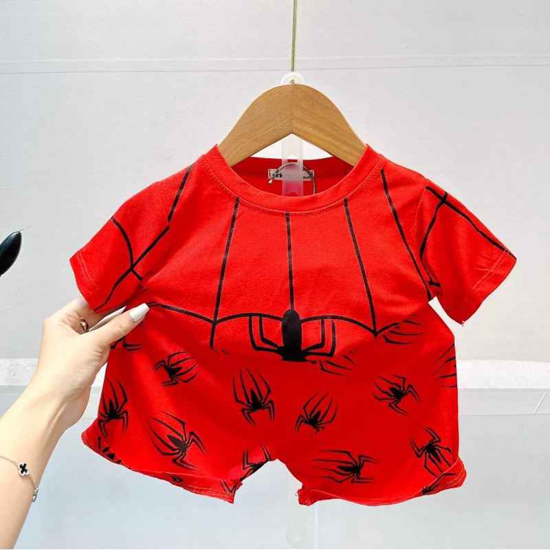 Tay ngắn quần đùi thun lạnh bát man superman bé trai 8-24 kí
