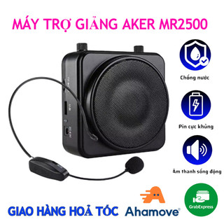 Máy trợ giảng aker mr2500 micro không dây tiếng siêu lớn mic không trùng sóng nhau. pin cực trâu, bảo hành 12 tháng