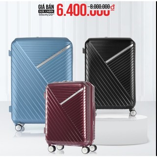 Vali kéo samsonite octo eco, vali du lịch, vali tay kéo, size 20inch/24inch, 4 bánh xe đôi xoay 360°, khóa chống trộm an