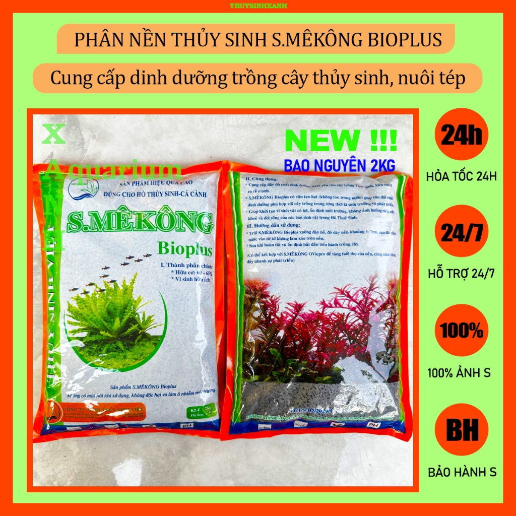 Phân nền thủy sinh S.MÊKÔNG Bioplus 2kg