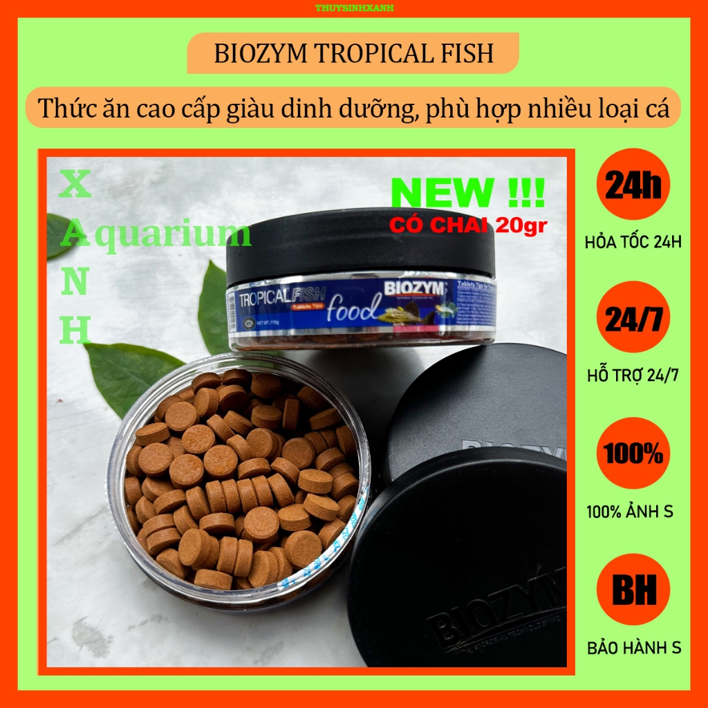 Thức ăn dán cá cảnh Biozym Tropical Fish