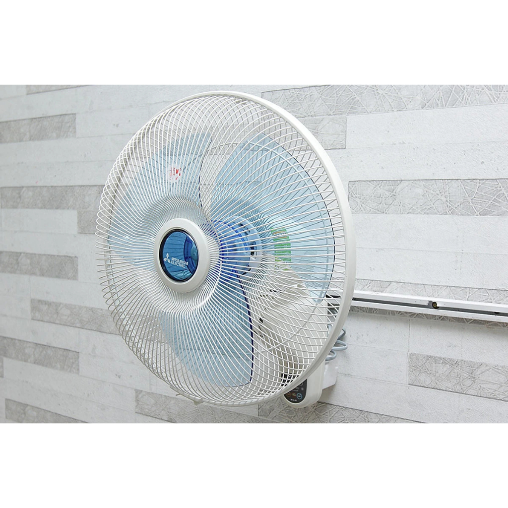 Quạt Treo Tường Mitsubishi W16-RA - Màu Trắng / Xám Đậm - Hàng Chính Hãng - 47W - 3 cánh - 40cm