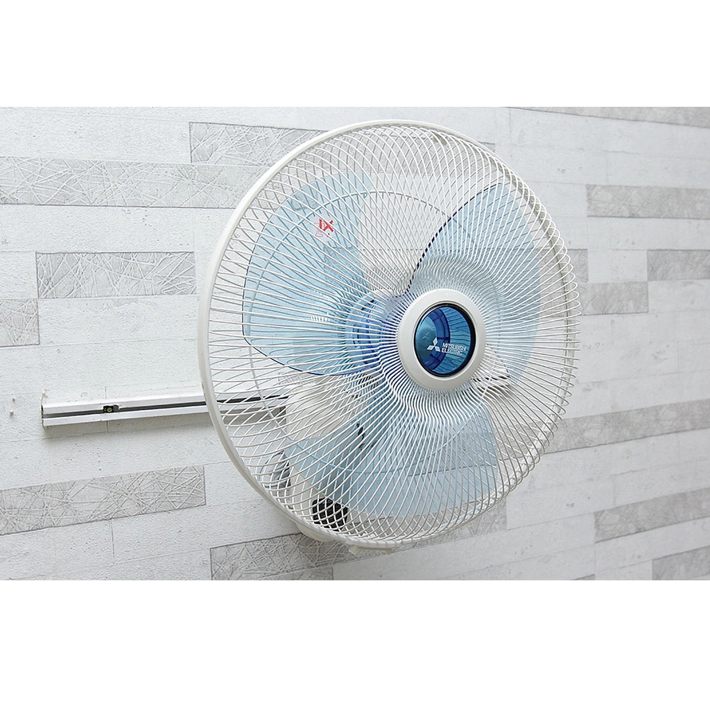 Quạt Treo Tường Mitsubishi W16-RA - Màu Trắng / Xám Đậm - Hàng Chính Hãng - 47W - 3 cánh - 40cm