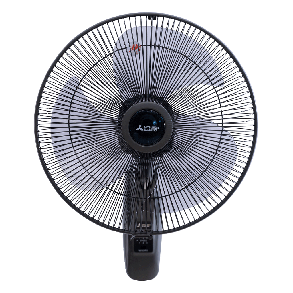 Quạt Treo Tường Mitsubishi W16-RA - Màu Trắng / Xám Đậm - Hàng Chính Hãng - 47W - 3 cánh - 40cm