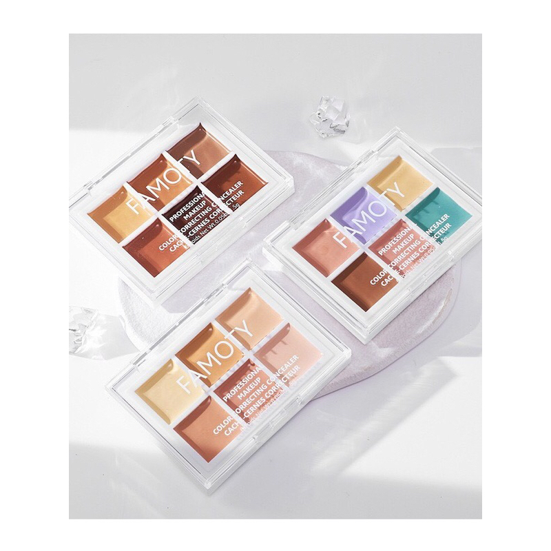 Bảng Triệt Sắc - Kem che khuyết điểm FAMOTY Xiaoyumi che phủ khuyết điểm sạm nám thâm mụn sẹo siêu bền Makeup lâu trôi