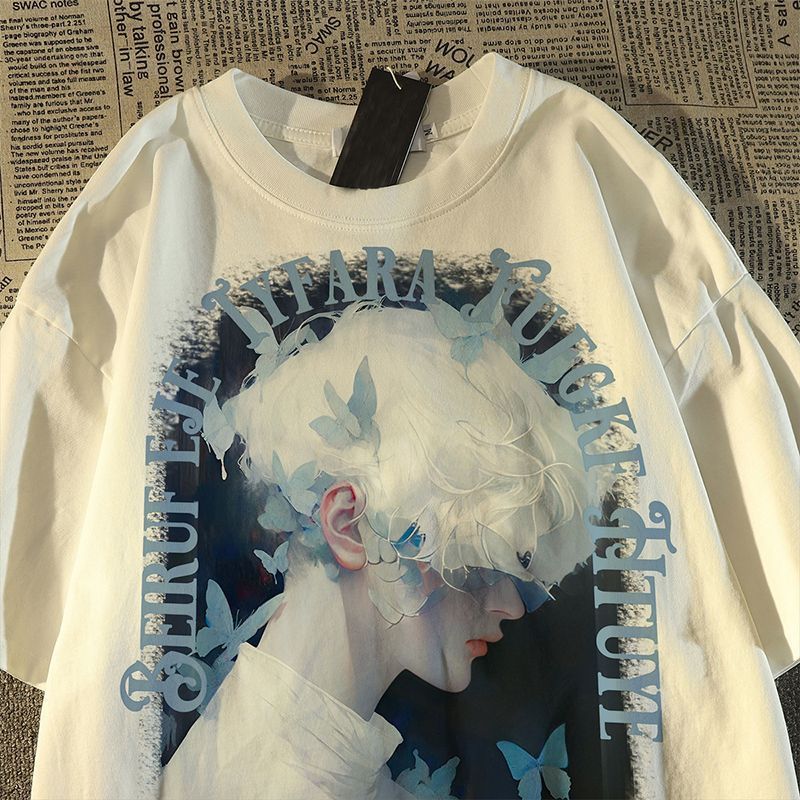 Áo thun tay lỡ unisex nam nữ phông form rộng teen cổ tròn oversize cotton giá rẻ basic đen trắng BUTTER BOY