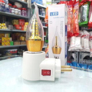 Bóng đèn led hình nến 5W ánh sáng vàng E27