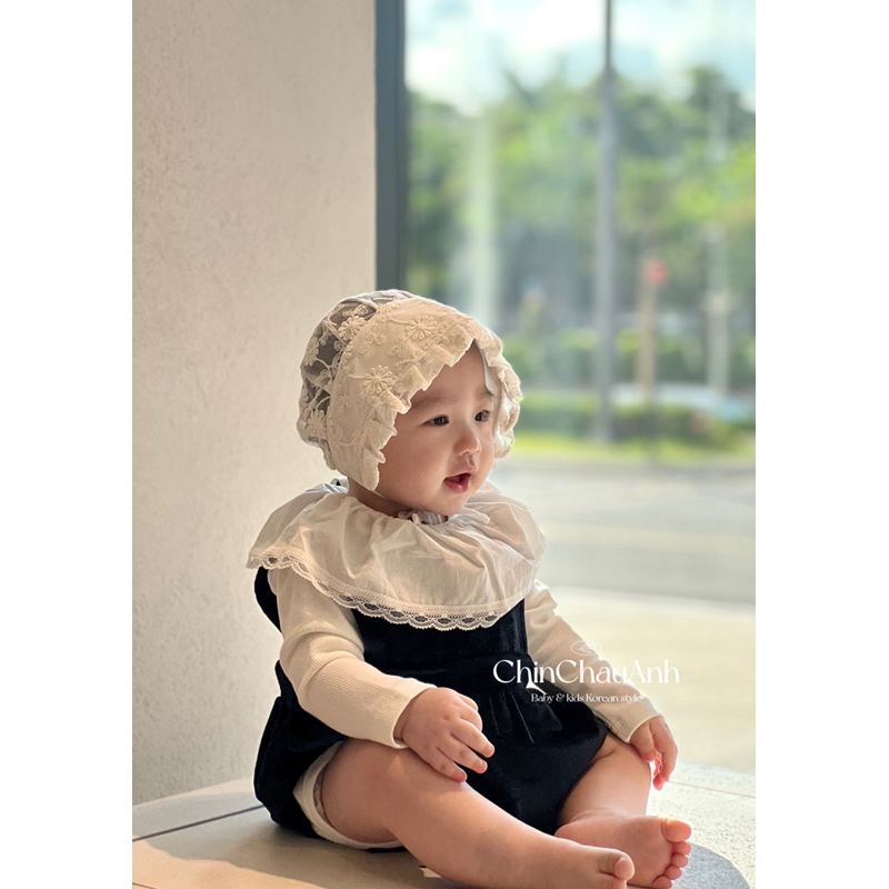 Mũ ren đội đầu cho bé vòng đầu 38-44cm, mũ ren Chin Chau Anh