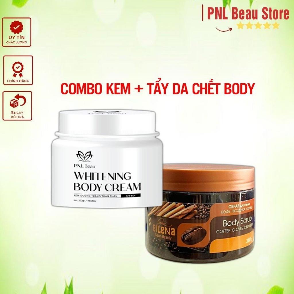 Combo 1 Kem Body + 1 Tẩy Da Chết Body