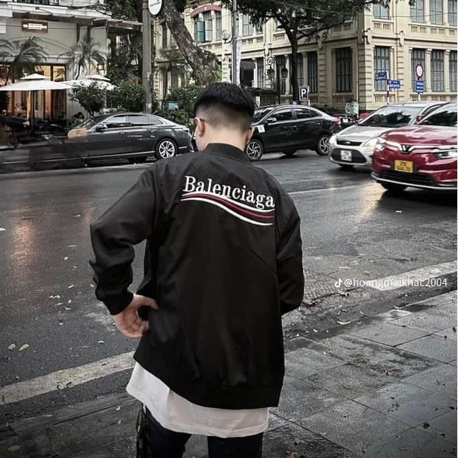 Áo Khoác Gió 2 Lớp Hit BaLenciaga - Khoát Gió Khoác Dù Dày Dặn Dáng Rộng Nam Nữ_ảnh thật