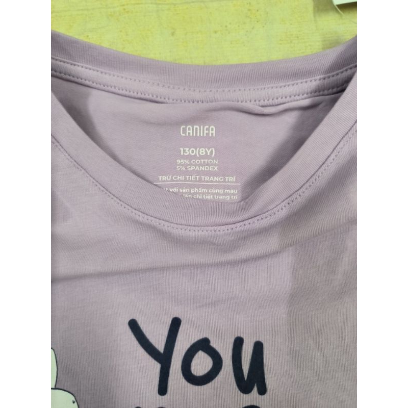 Bộ cotton mặc nhà dài tay bé gái Canifa