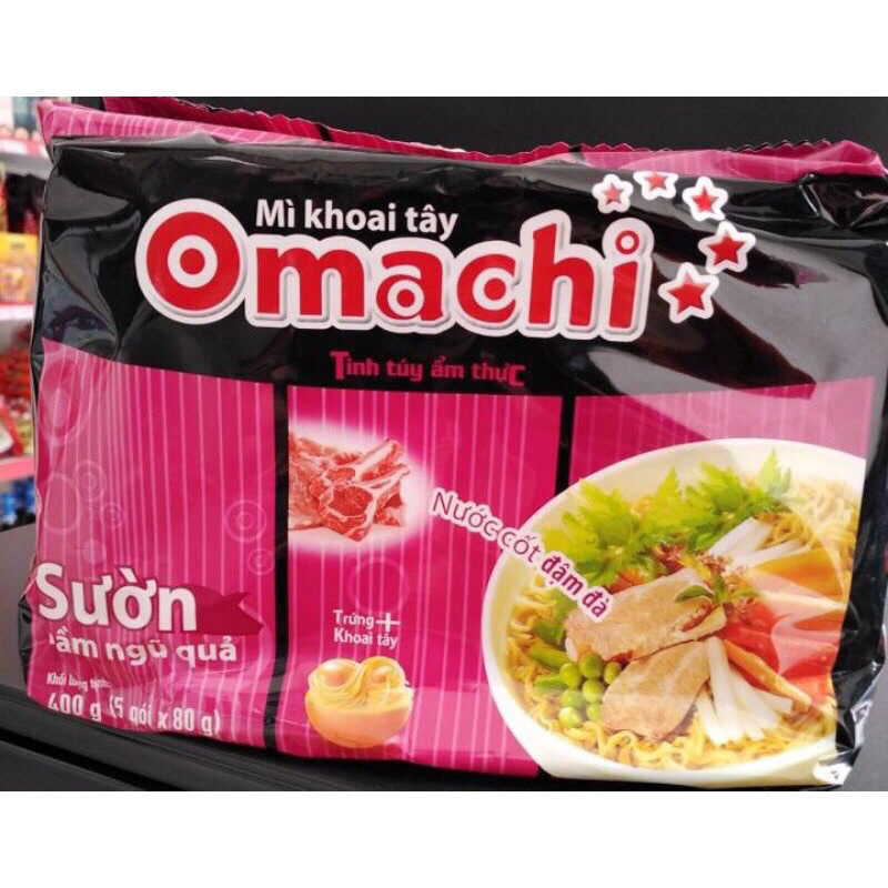 Combo 5 gói mì khoai tây Omachi