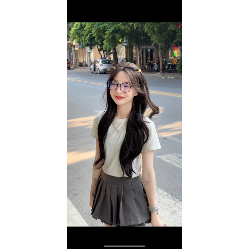 DJ- 44 Tóc giả nguyên đầu mái giữa xoăn lơi 65cm